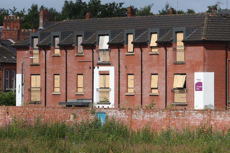 Damage caused to Choice Housing homes on London Road in East Belfast.