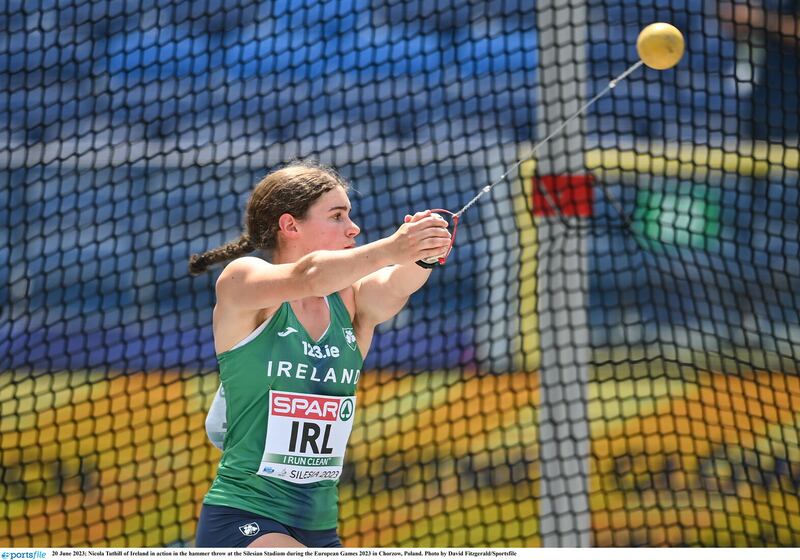 Ireland's Nicola Tuthill finished fourth in the hammer at the European U23 Athletics Championships