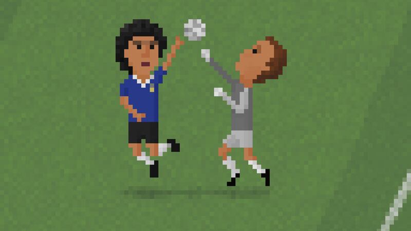 Maradona's hand of god in 8bit