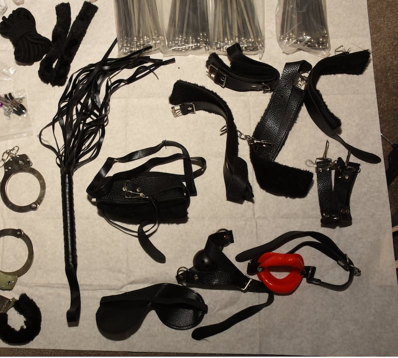 An image shown to the jury of items purchased by the defendant
