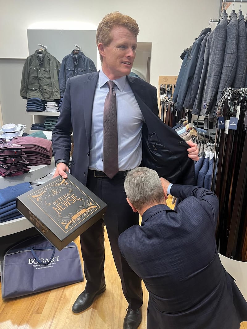 Joe Kennedy visited Bogarts menswear which stocks the item.