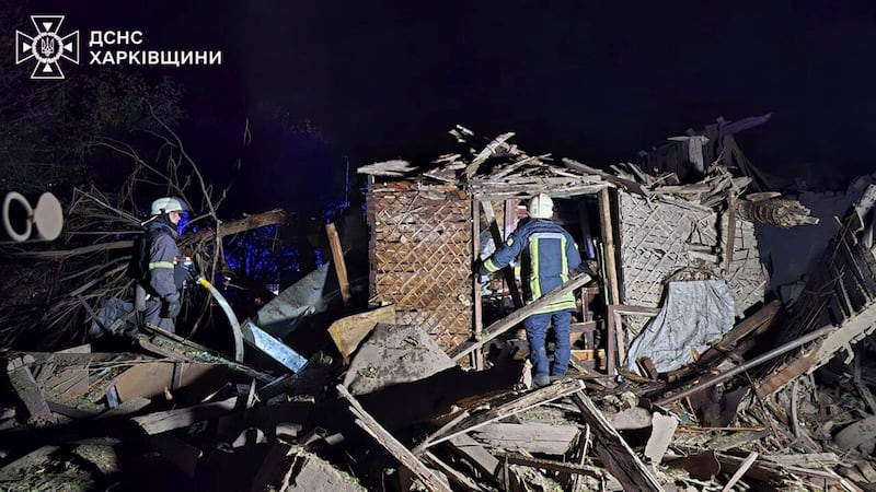 Russian strikes continue in Kharkiv (Ukrainian Emergency Service via AP)