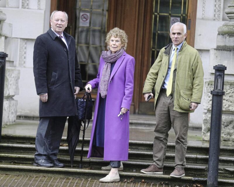 The main litigants in the protocol legal challenge &ndash; Jim Allister, Ben Habib and Baroness Hoey. Picture by Hugh Russell 