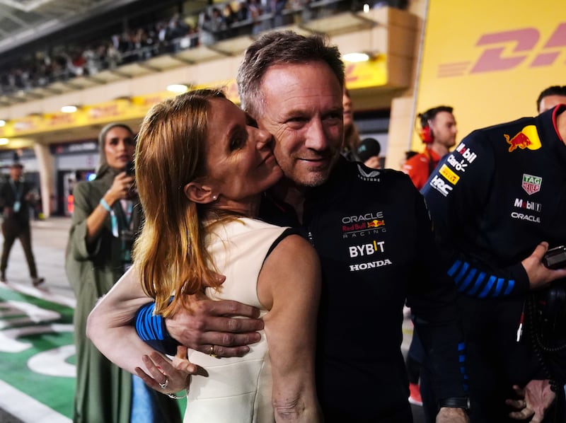 Christian Horner was joined by his wife Geri in Bahrain