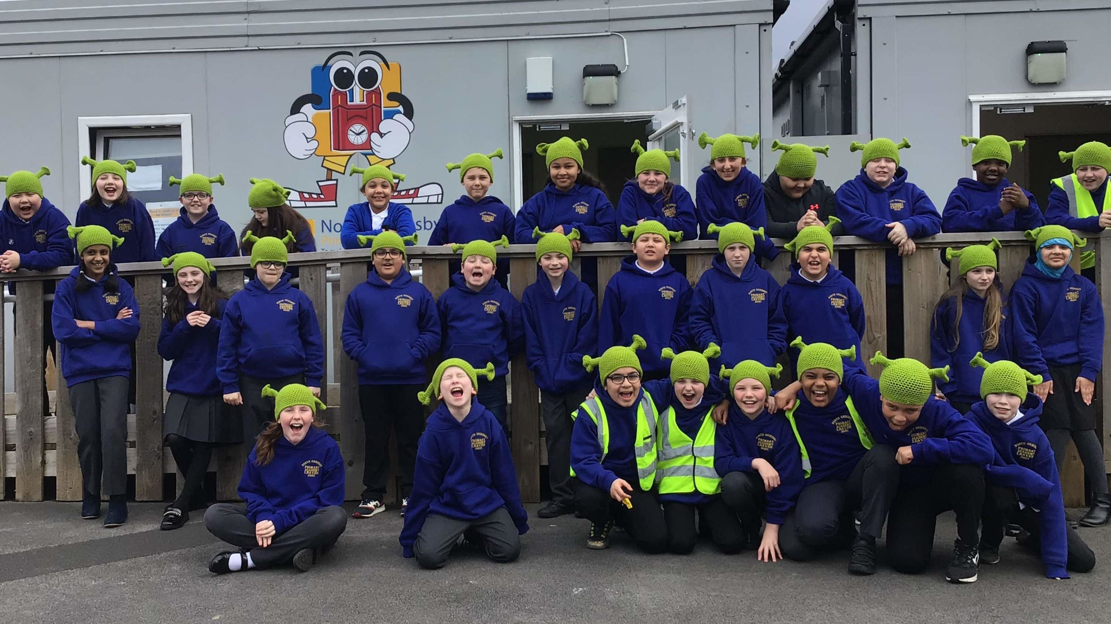 Chris Dowie made the hats for year six students at North Ormesby Primary Academy in Middlesbrough, who were returning after the Covid-19 lockdown.