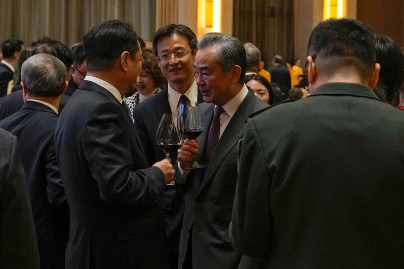 Mr Wang said he hoped the two countries could transcend their differences (AP)