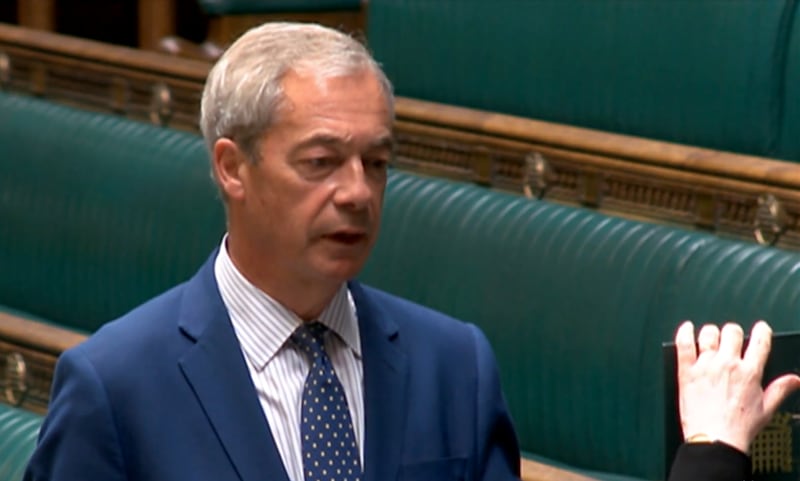 Reform UK leader Nigel Farage was sworn in to the House of Commons as the representative for Clacton