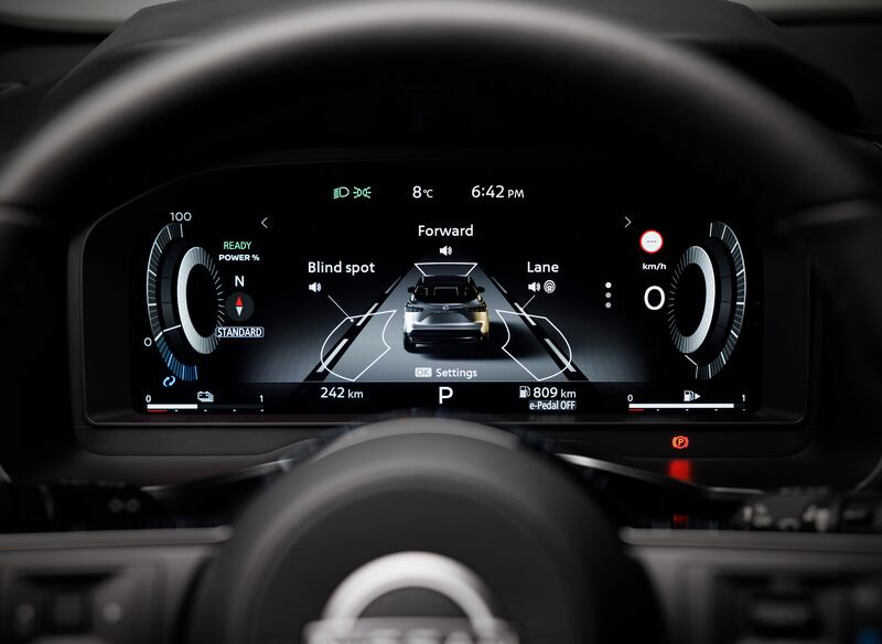The digital dials have lots of features and information