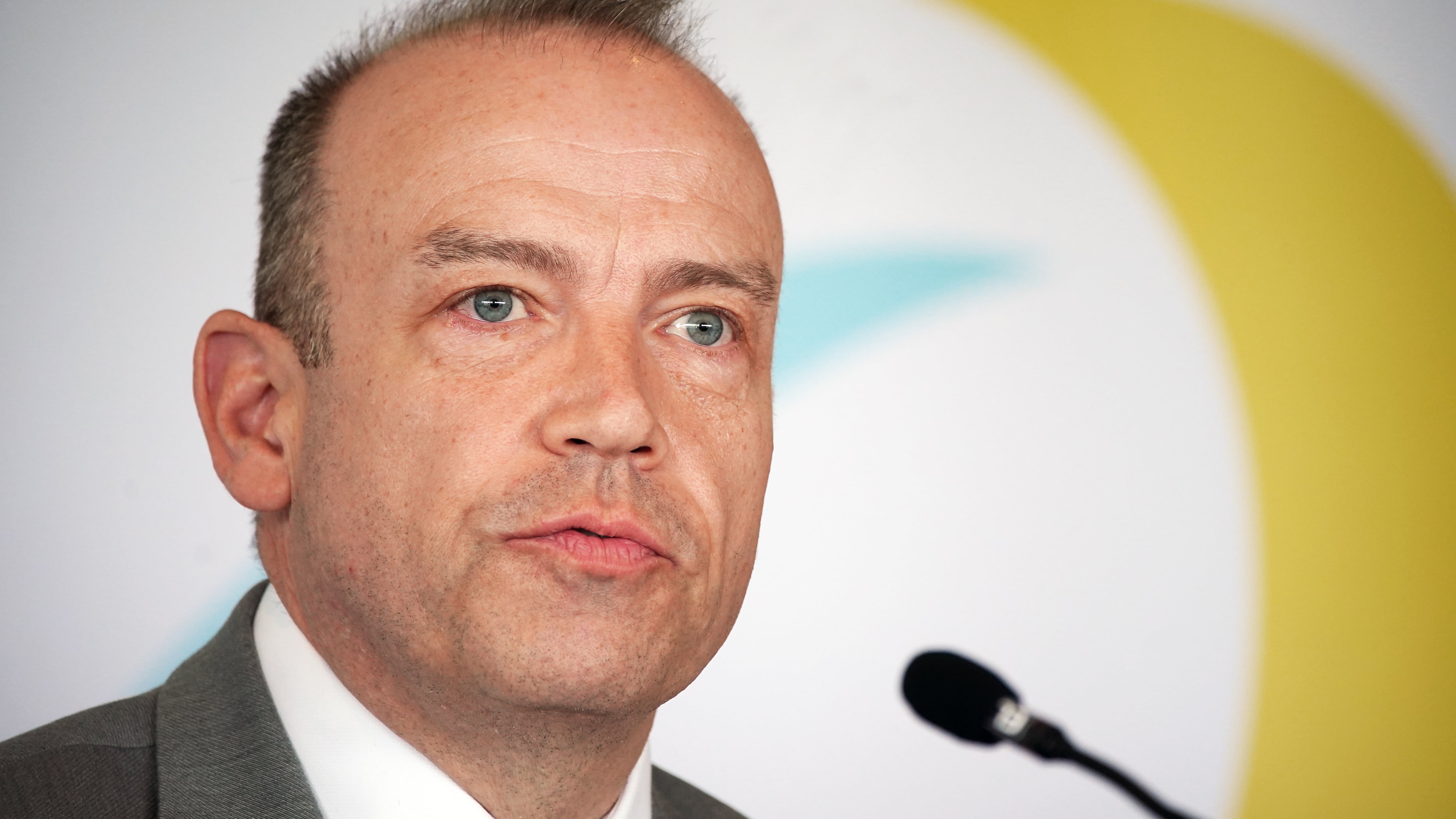 Northern Ireland Secretary Chris Heaton-Harris speaks during the British-Irish Council (BIC) summit at the Comis Hotel on the Isle of Man. Picture date: Friday June 21, 2024.