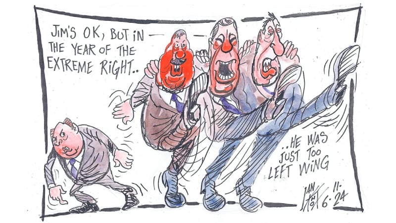 Ian Knox cartoon 11/6/24: Nigel Farage has endorsed the DUP's Ian Paisley and Sammy Wilson in the general election despite Reform UK's pact with the TUV