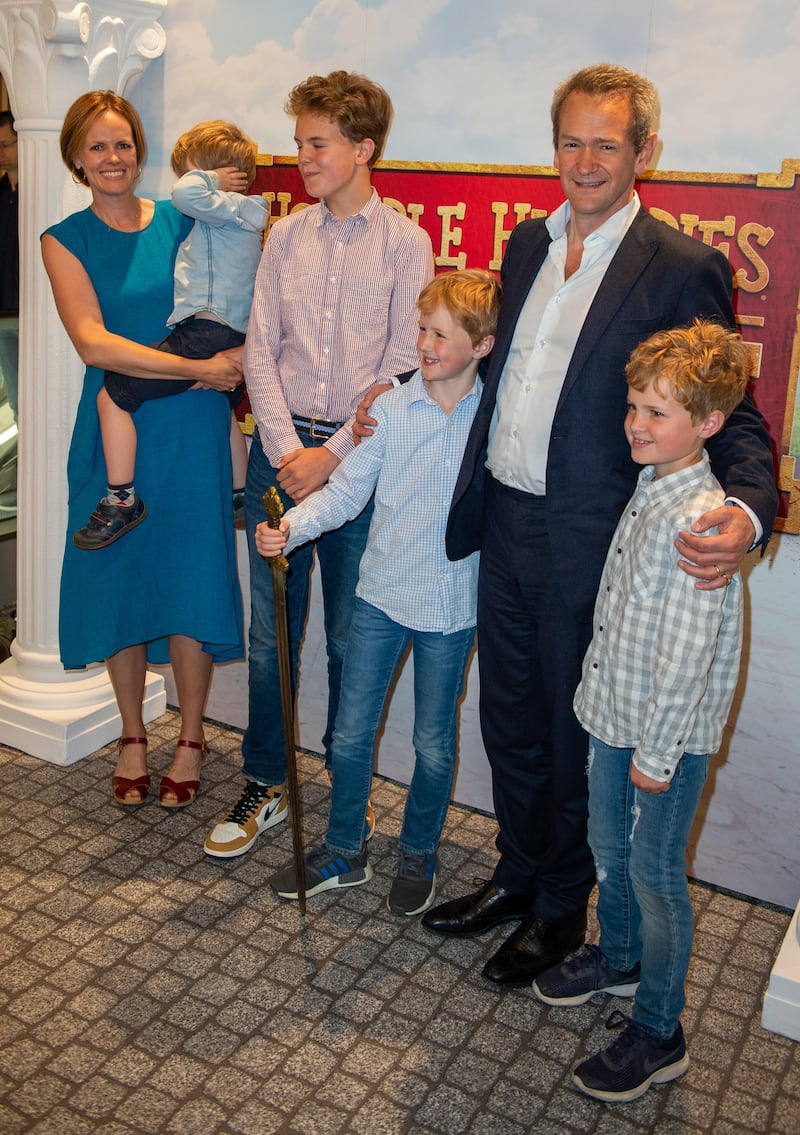 Alexander Armstrong with his family