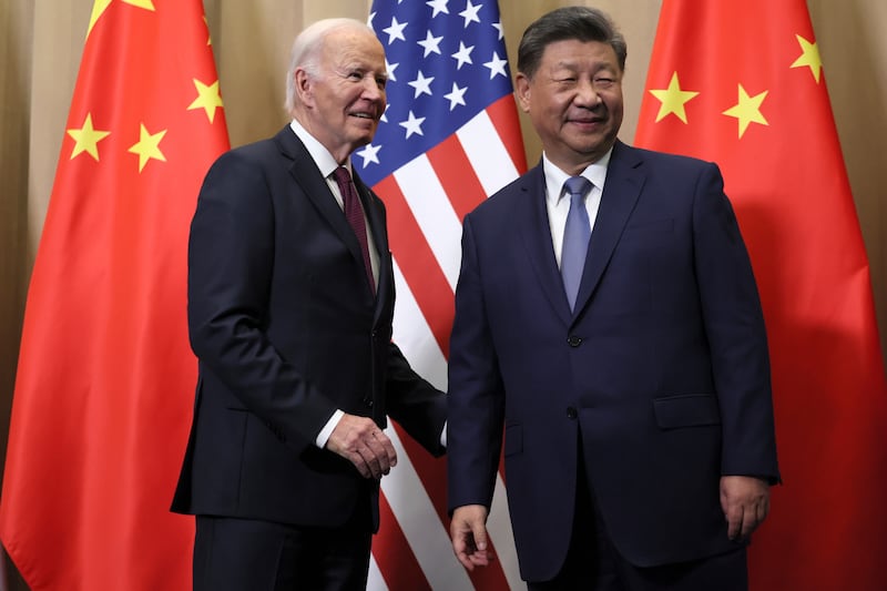 President Joe Biden and Chinese President Xi Jinping (Leah Millis/Pool Photo via AP)