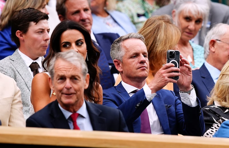 Luke Donald in the royal box on day eight of the 2024 Wimbledon Championships