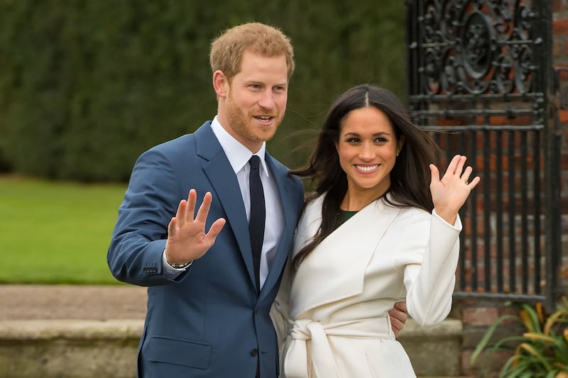 Harry and Meghan at their engagement photocall