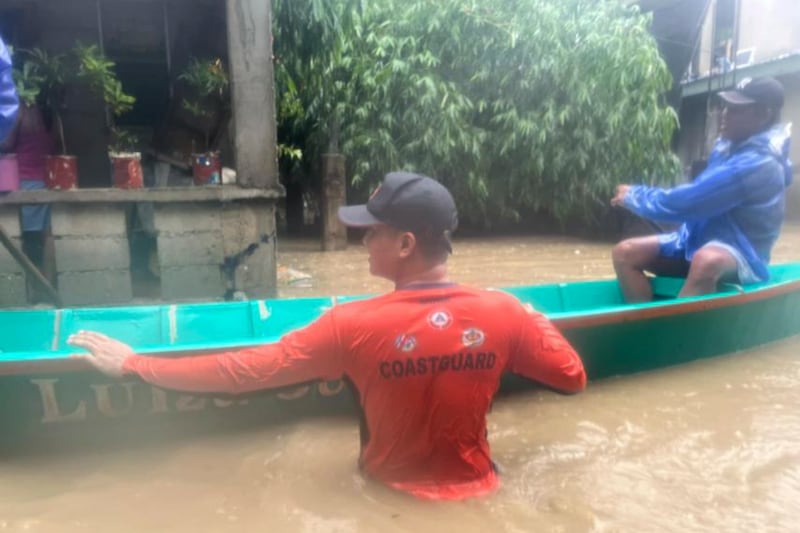 The typhoon caused widespread damage in the Philippines (Philippine Coast Guard via AP)