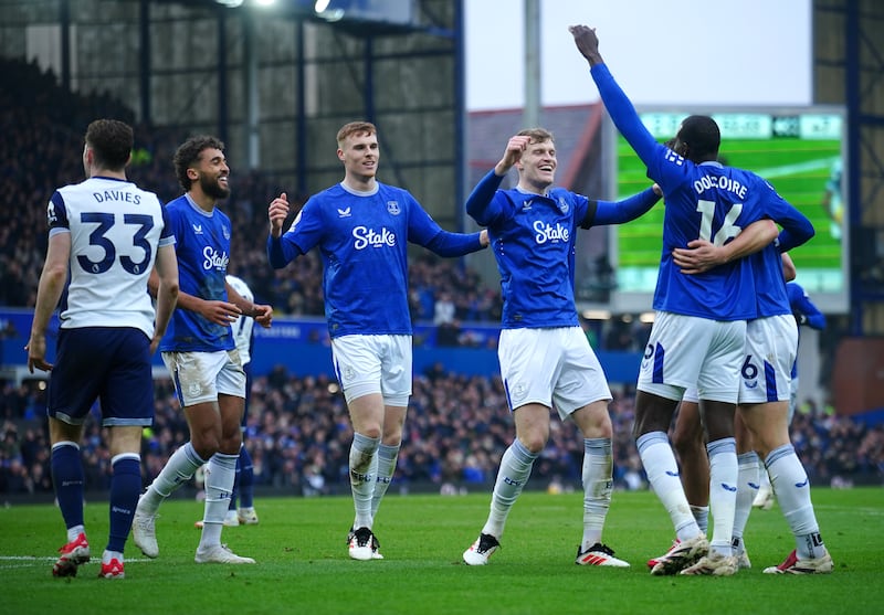 Previously goal-shy Everton were 3-0 up at half-time