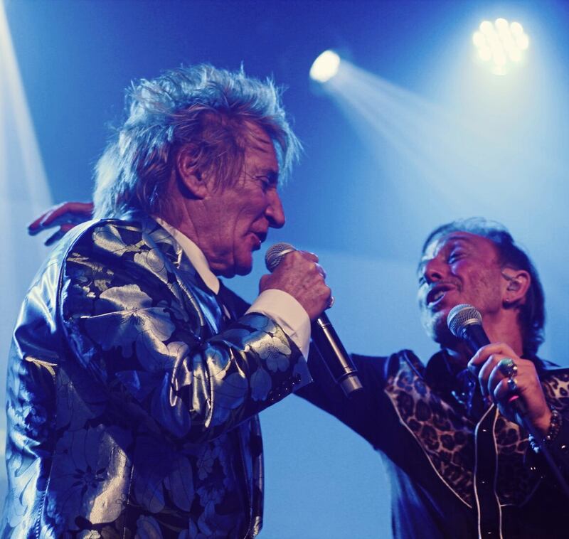 John McLaughlin and Rod Stewart. Picture by Richard Purden 