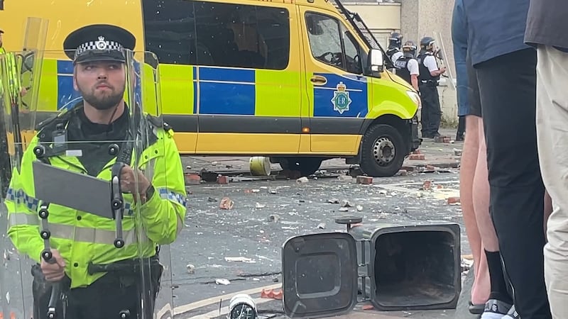 Trouble flares during a protest in Southport, after three children died in a stabbing during a Taylor Swift event at a dance school