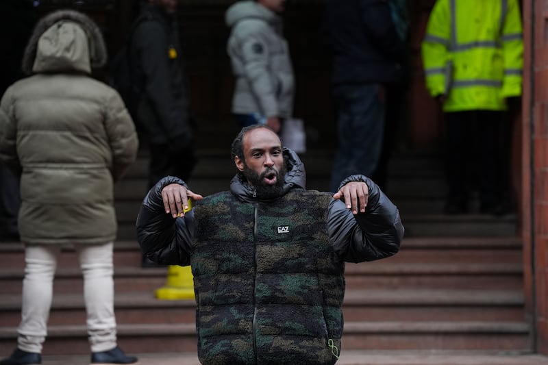 Omar Abdirizak, known as Twista Cheese, arriving at court