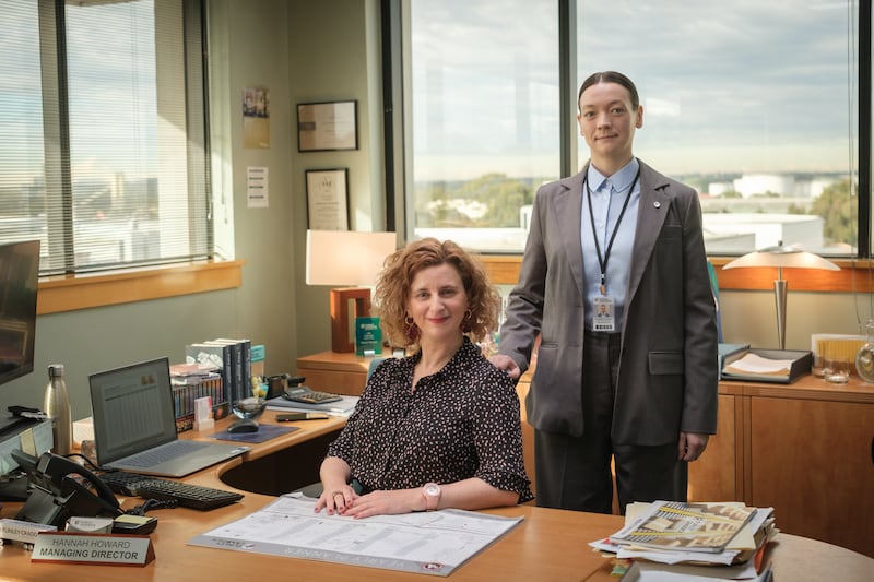 Felicity Ward (Hannah Howard) & Edith Poor (Lizzie Moyle) in The Office Australia