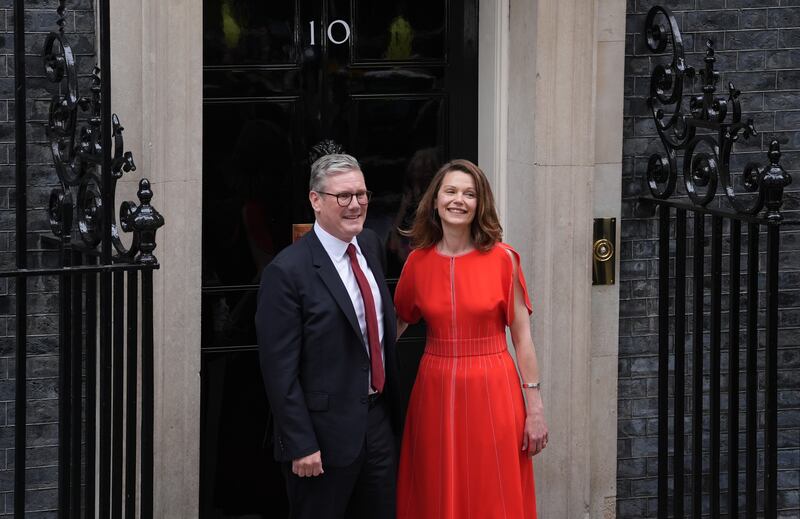 Prime Minister Sir Keir Starmer and his wife Victoria outside No 10 Downing Street. Gareth Fuller/PA