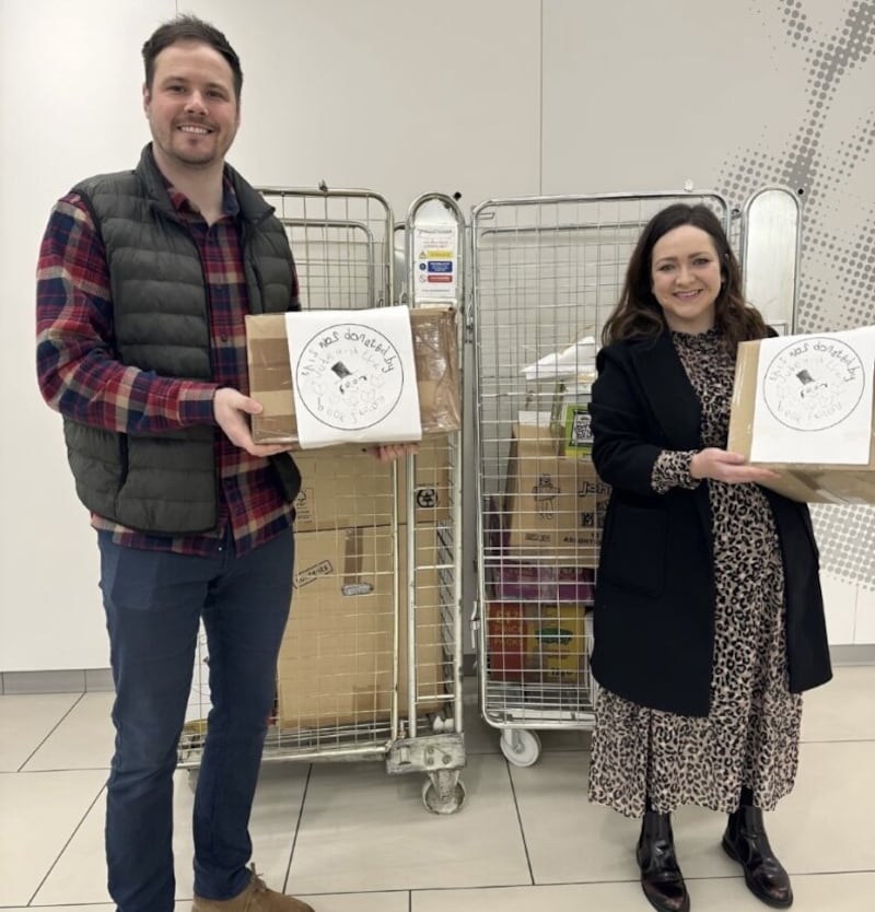 Lucy and Arron Mellon-Jameson have donated 571 books to Sheffield Children’s Hospital