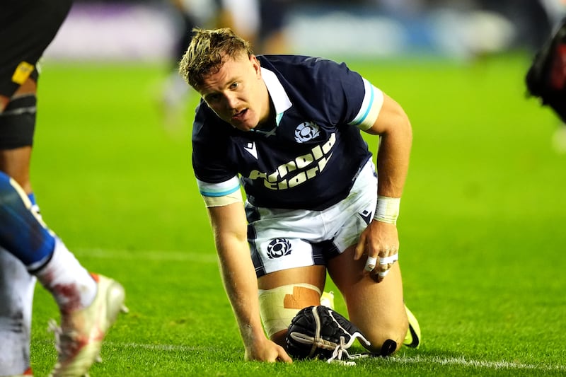 Darcy Graham scored four tries for Scotland but suffered a head injury towards the end of the game