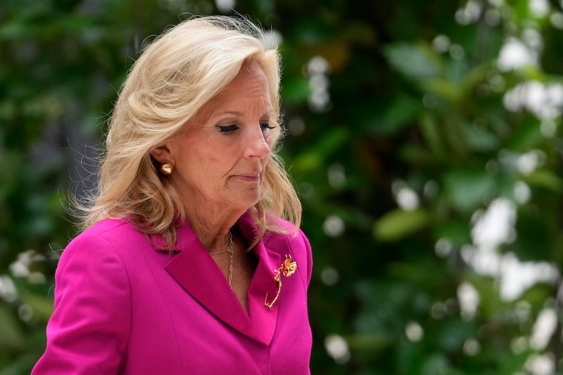 First lady Jill Biden has again supported her son in court (AP)