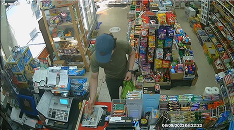 Daniel Khalife at a newsagents in Grove Park Road, Chiswick