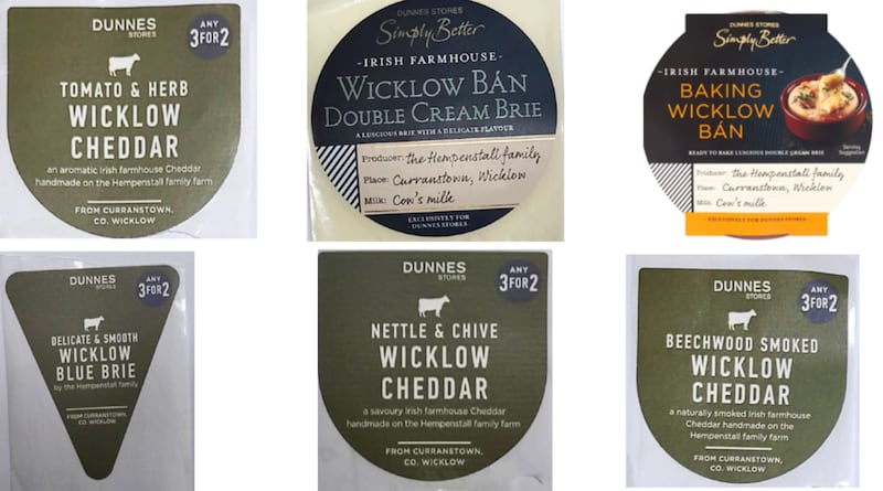 The recalled products include cheeses sold in Dunnes Stores, both north and south (FSAI)