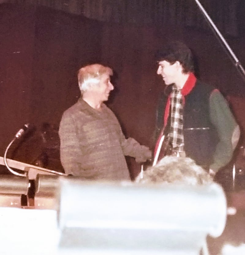 Elmer Bernstein and Peter Bernstein in the 1980s