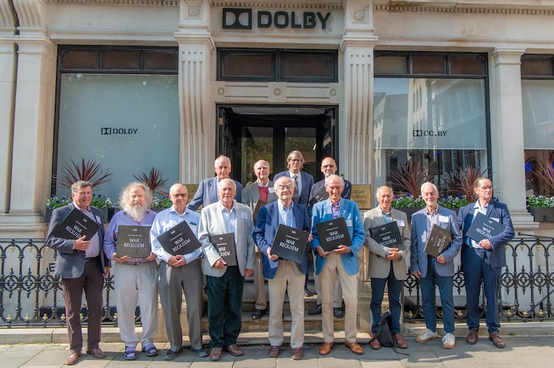 Around 17 of the choristers who recorded in 1963 were reunited at the Dolby Theatre in Soho, London 61 years on (Carsten Windhorst)