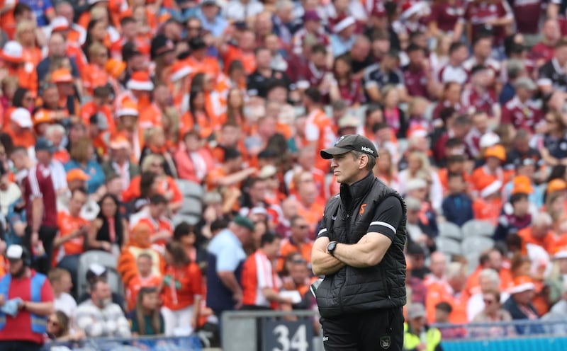 Armagh during Sunday’s All-Ireland SFC Final at Croke Park in Dublin. 
PICTURE COLM LENAGHAN