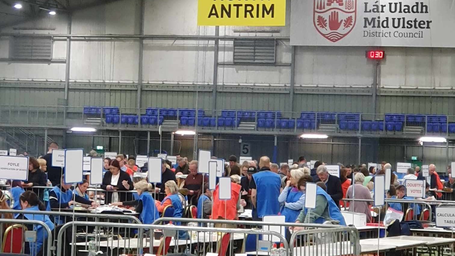 Counting in Foyle eventually gets underway.