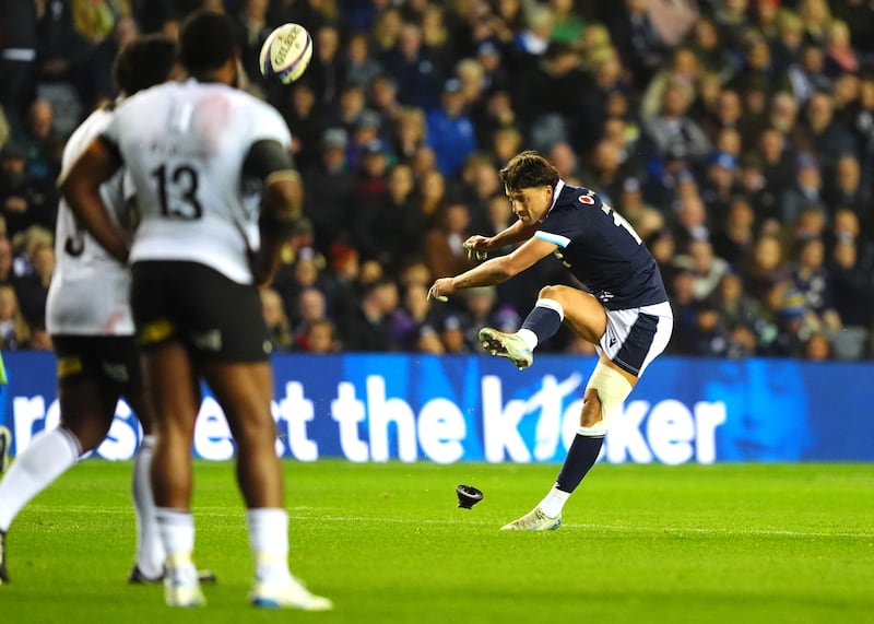 Adam Hastings kicked 17 points against Fiji