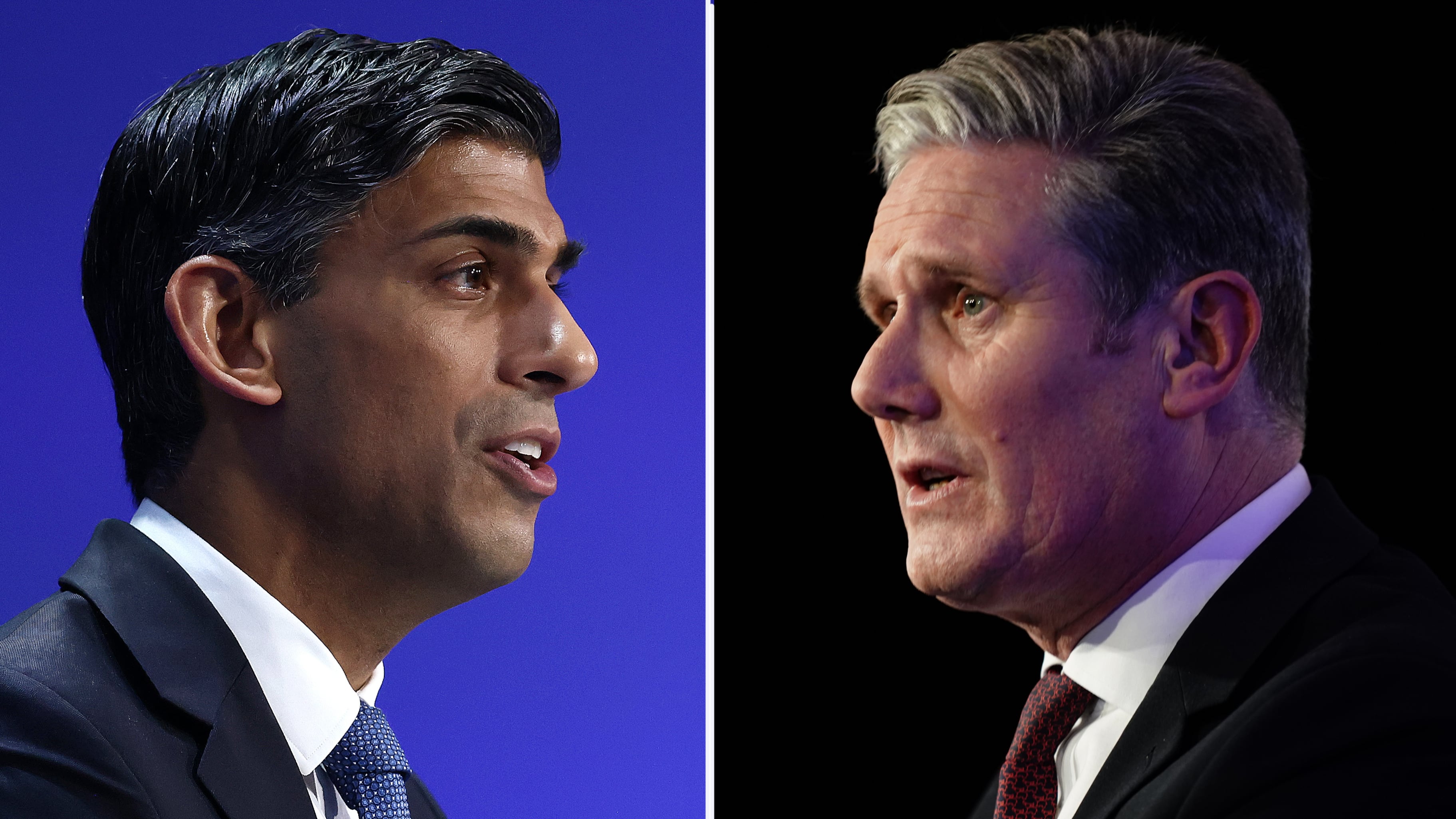Prime Minister Rishi Sunak and Labour leader Sir Keir Starmer ahead of the first election debate on Tuesday
