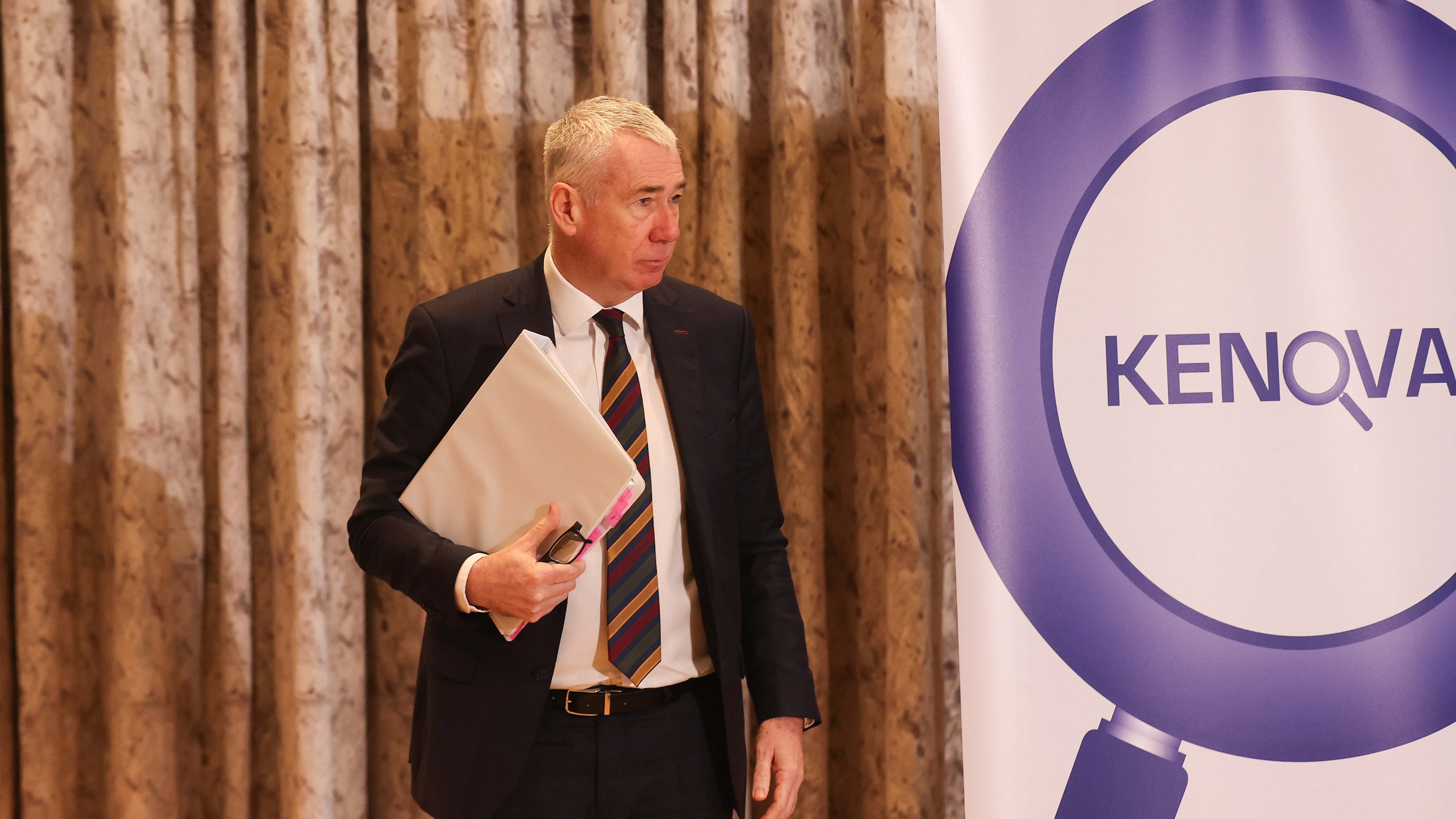 The Operation Kenova report at Stormont Hotel on Friday. The investigation took seven years to examine the activities of agent "Stakeknife", who was Belfast man Freddie Scappaticci.
PICTURE COLM LENAGHAN
