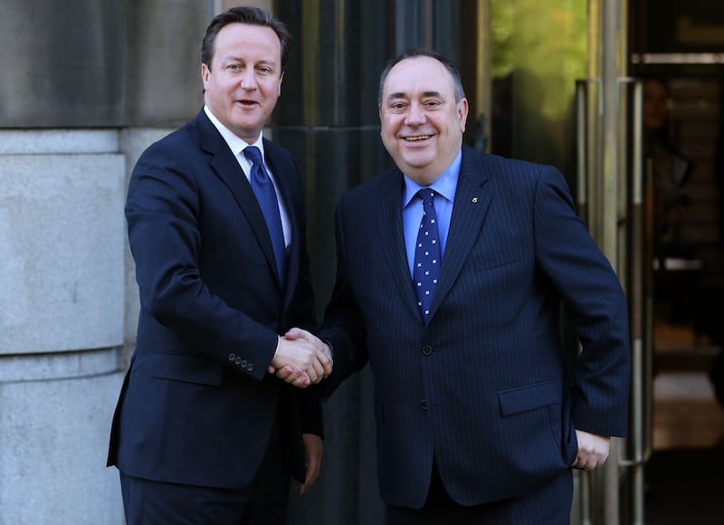 David Cameron and Alex Salmond signed the Edinburgh Agreement in 2012