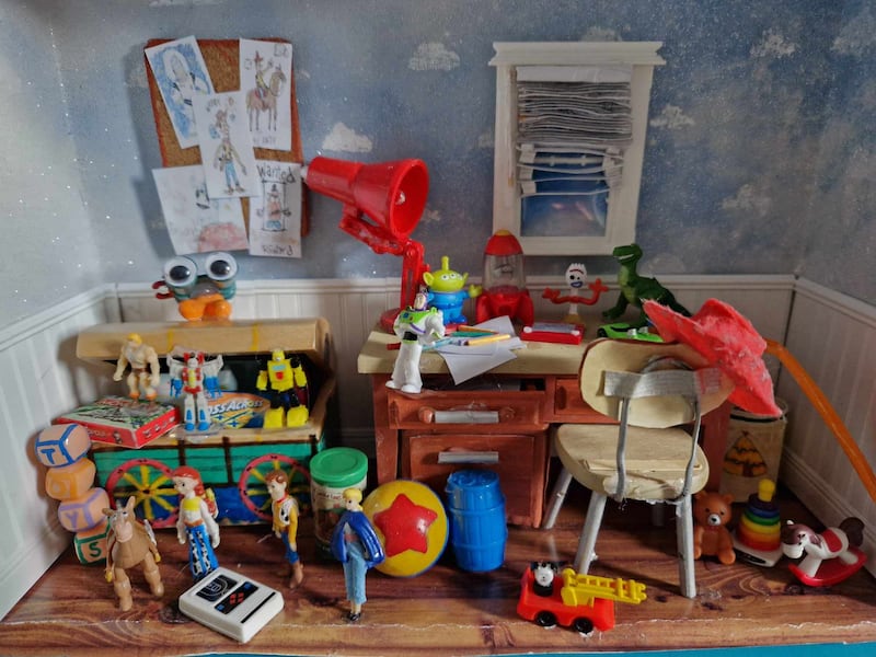 Ms Walker’s mini take on Andy’s room in Toy Story