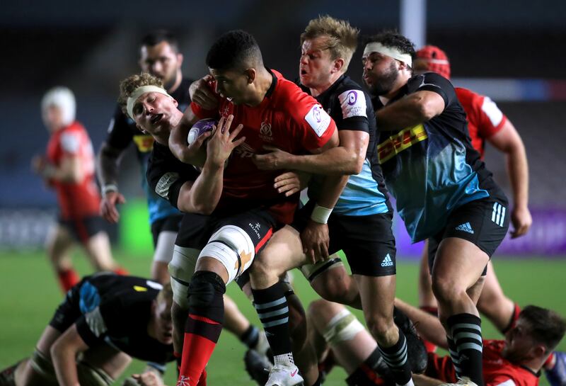 Ulster’s Cormac Izuchukwu, centre, is one of three uncapped players in the 35-man squad