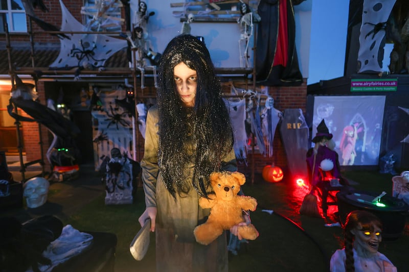 A House in Bangor decorated for Halloween with proceeds going to Women’s Aid.
PICTURE COLM LENAGHAN