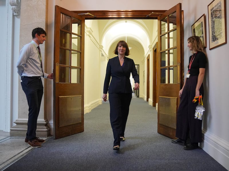 Chancellor Rachel Reeves ahead of her speech at the Treasury