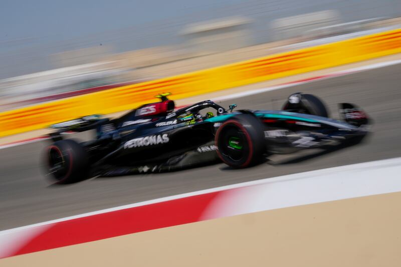 Lewis Hamilton in action for Mercedes at this week’s three-day test in Bahrain