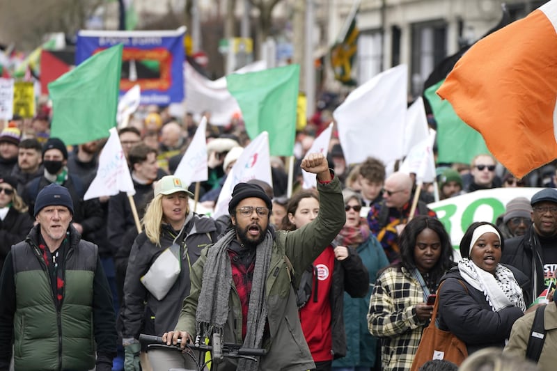 Rally-goers said they were fighting back against the spread of hatred and violence