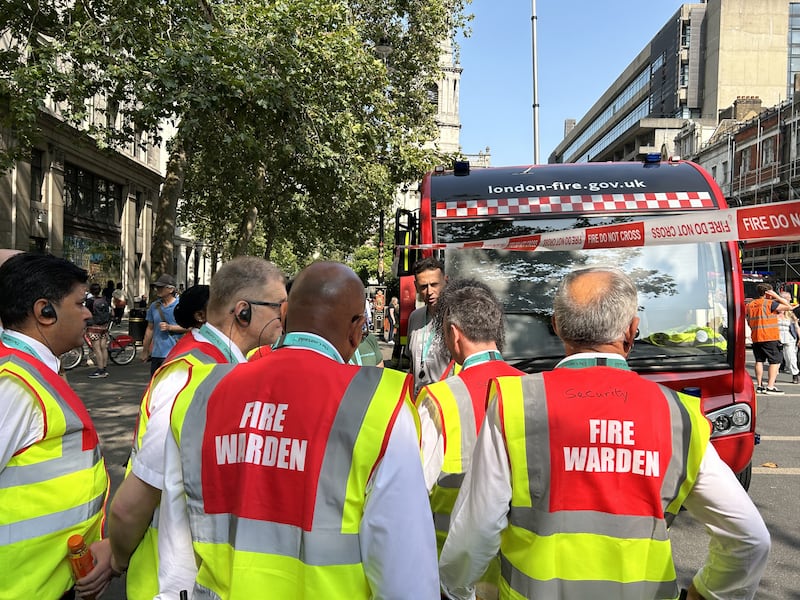 Firefighters at Somerset House