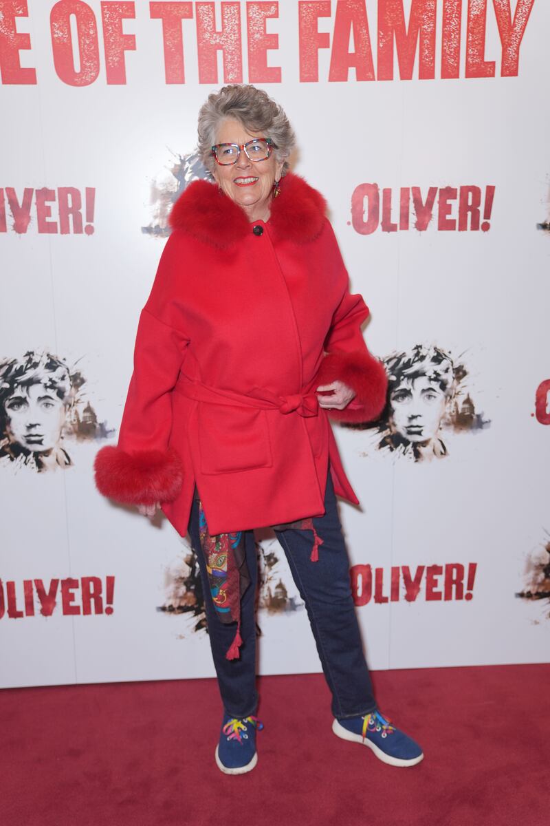 Prue Leith attending the opening night for Oliver! at the Gielgud Theatre, London. Picture date Tuesday January 14, 2025