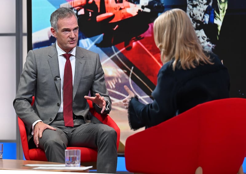 Peter Kyle appearing on the BBC 1 current affairs programme, Sunday With Laura Kuenssberg