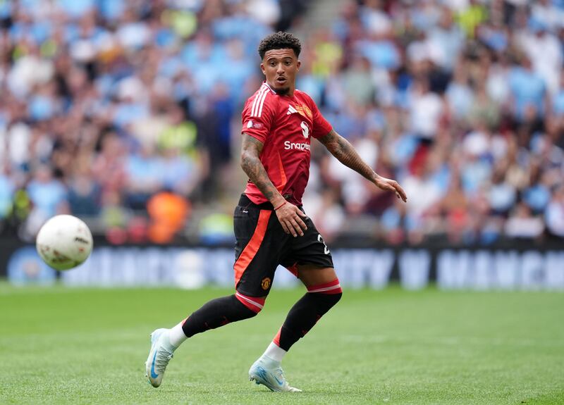 Jadon Sancho was a notable absentee from United’s Premier League opener