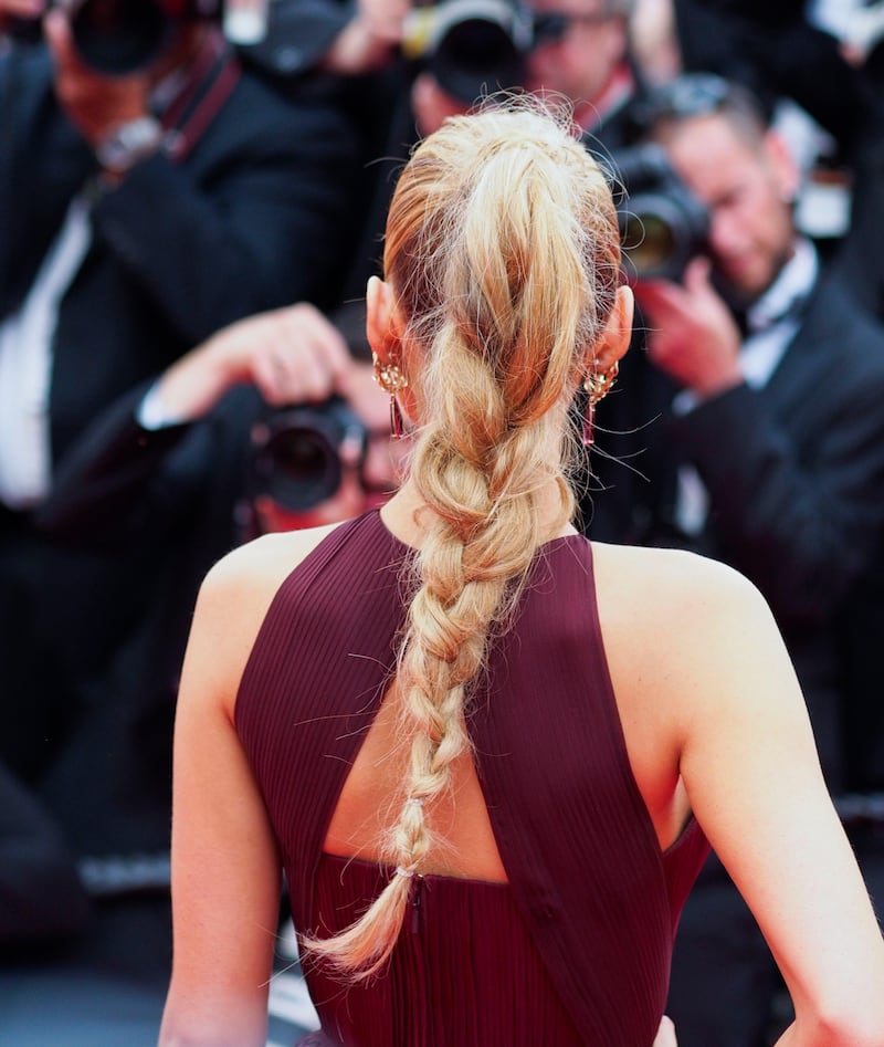 Blake Lively often sports ponytails on red carpets