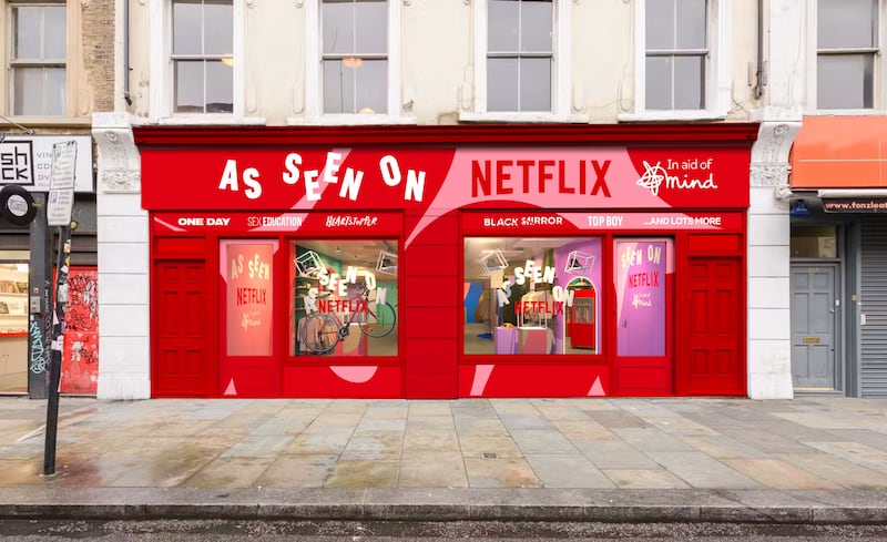 The Netflix stores will open in Birmingham and London